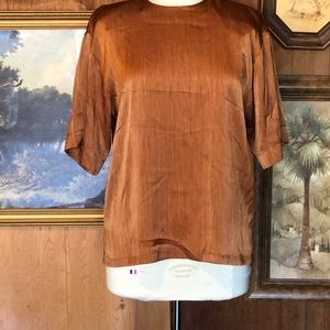 Beautiful, vintage copper-colored blouse.